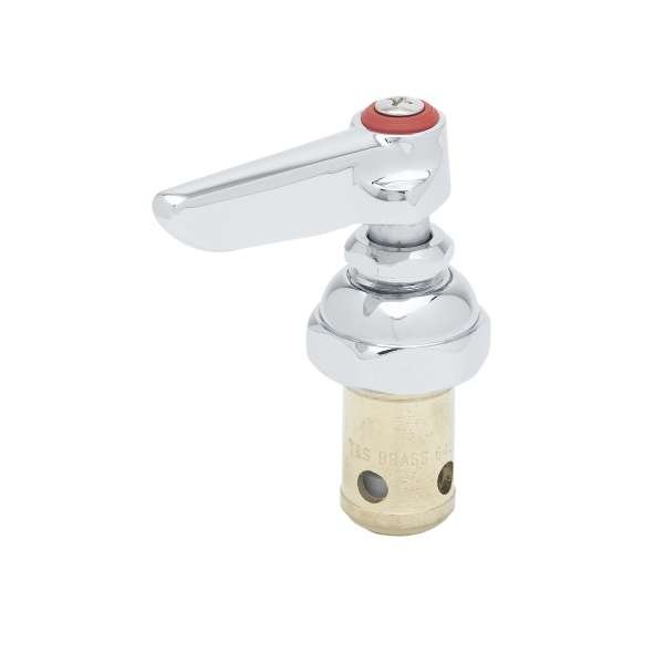 T&S Brass (002712-40) Eterna Spindle Assembly, Spring Check, Right Hand Hot, Lever Handle, Screw, And Index