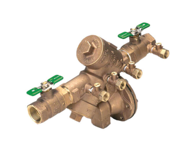 Zurn 34-975XL2 3/4" backflow preventer, bronze wye-pattern body, ideal for potable water protection.