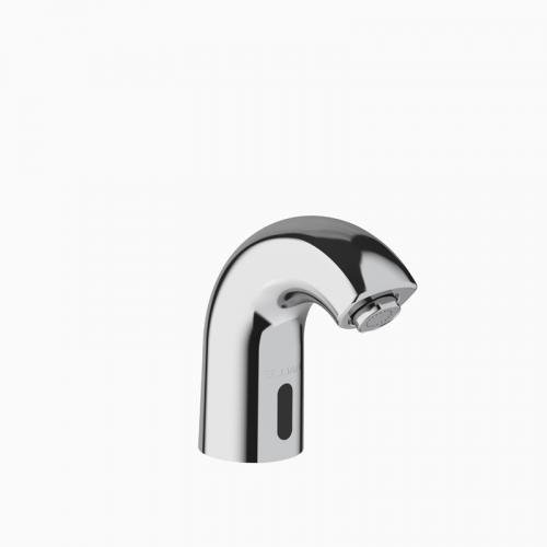 Sloan 3362102 SF-2150 battery-powered deck-mounted sensor faucet with polished chrome finish and 4-inch trim plate.