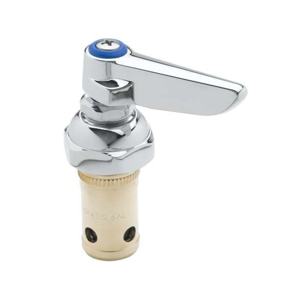 T&S Brass (002711-40) Eterna Spindle Assembly, Spring Check, Left Hand Cold, Lever Handle, Screw, And Index
