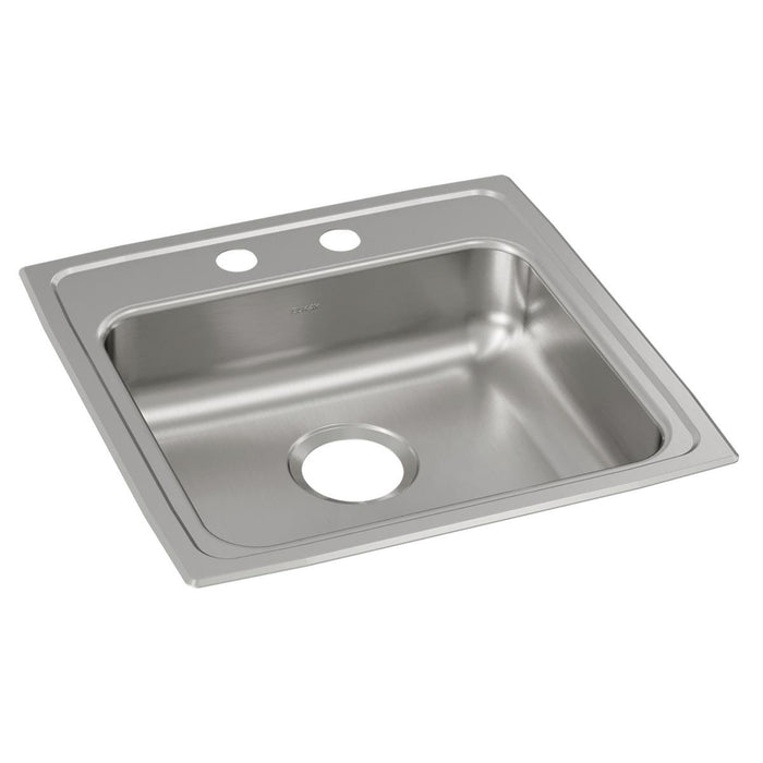 Elkay (DLR1919502) Lustertone Classic 19 1/2" X 19" X 5" 2 Hole Single Bowl Drop In Ada Sink