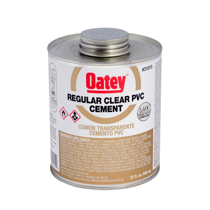 Oatey® Regular Clear PVC Cement 32oz
