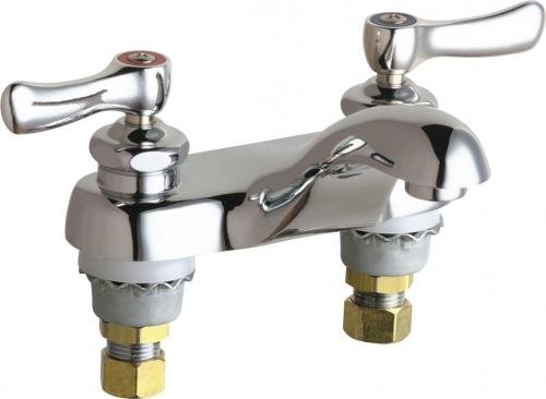 Chicago Faucets (802-ABCP) Deck-mounted manual faucet with 4" centers